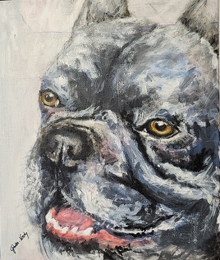Französische Bulldogge — Original von Brigitte Gindra-Vady